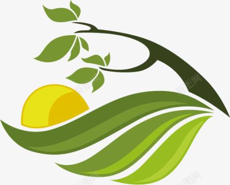 环保树木素材风景logo图标图标