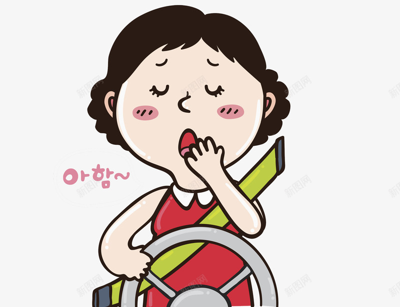 开车的女人png免抠素材_88icon https://88icon.com 卡通 危险 女人 插图 瞌睡的 驾驶员 驾驶室