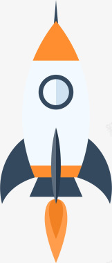 火箭头卡通太空舱矢量图图标图标