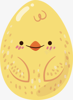 微笑金色彩蛋插画矢量图素材