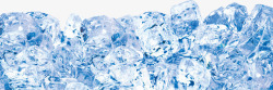 蓝色纯净水晶冰块素材