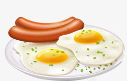 卡通煎蛋美味早餐高清图片