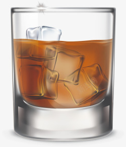 冰块洋酒一杯威士忌高清图片