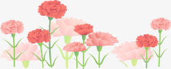 粉色美丽母亲节花丛素材