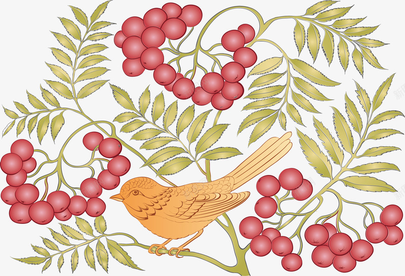 中国风花鸟画矢量图ai免抠素材_88icon https://88icon.com 中国画 中国风 矢量png 花鸟 花鸟写生 花鸟画 矢量图