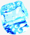 蓝色透明冰块清爽夏天素材