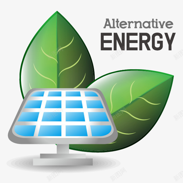 绿色能源太阳能png免抠素材_88icon https://88icon.com 卡通 太阳能 环保 绿色能源 节能