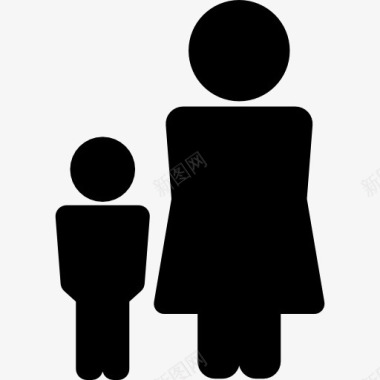 妈妈抱着孩子母亲和儿子图标图标