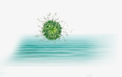 水面上的球球素材