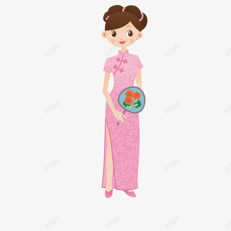 中国旗袍矢量图ai免抠素材_88icon https://88icon.com 女人 旗袍 艺术 矢量图