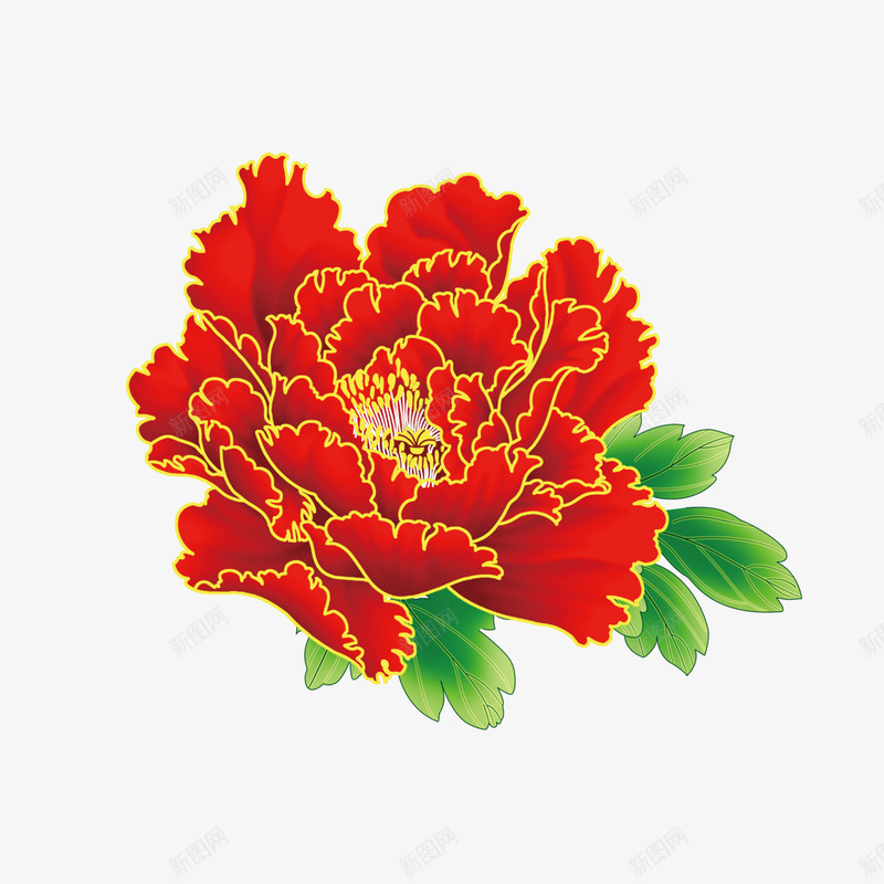 牡丹花中国风花朵png免抠素材_88icon https://88icon.com 中国风 插画 牡丹花 花朵