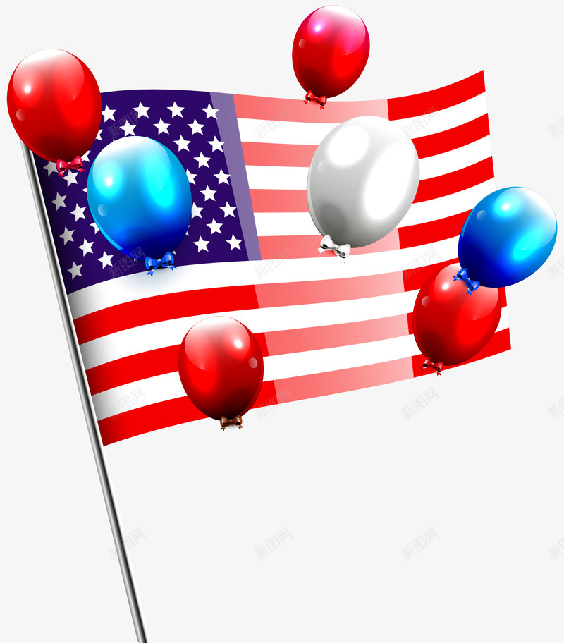 美国国旗气球png免抠素材_88icon https://88icon.com 事件 创意 国旗 庆祝 气球 独立日 美国 美国气球