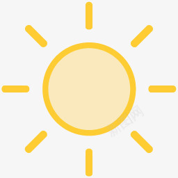 太阳射线小时尚天气图标图标
