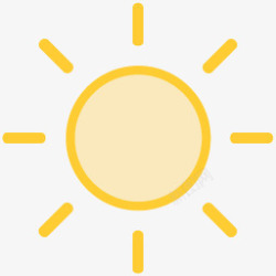 太阳射线小时尚天气图标图标