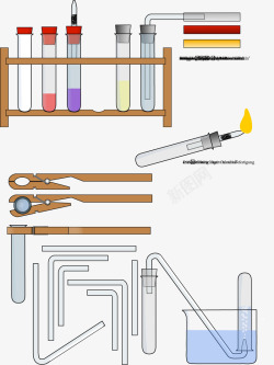 化学实验插画化学实验矢量图高清图片