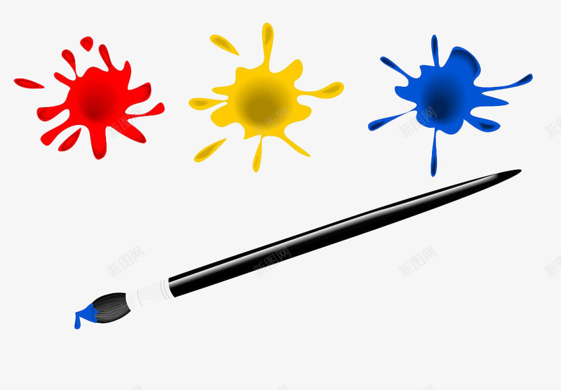 手绘画笔颜料png免抠素材_88icon https://88icon.com 彩色 手绘 油漆 画笔 笔刷 粉刷 粉刷效果 颜料