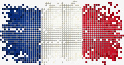 法国像素国旗矢量图素材
