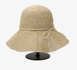 女夏天遮阳帽子可折叠海边沙滩帽防晒帽子高清图片