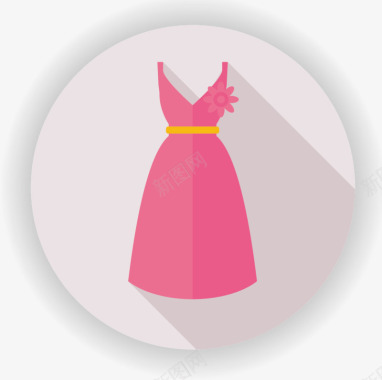 粉色连衣裙LOGO图标图标