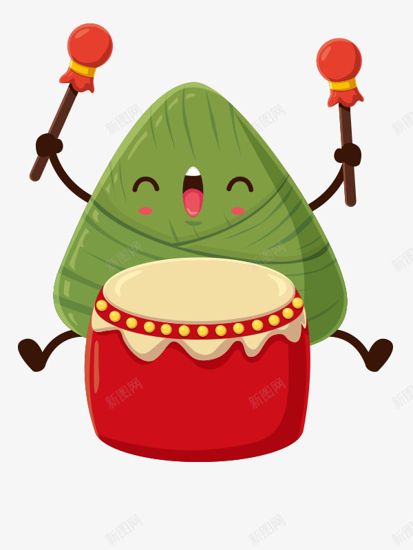 彩色圆弧粽子庆祝打鼓元素png免抠素材_88icon https://88icon.com 圆弧 弯曲 彩色 打鼓 眼睛 笑容 粽子 食物
