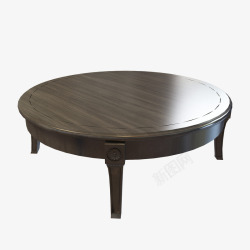 古典木制圆形木桌素材