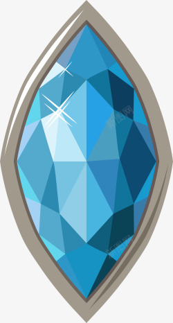 奢华蓝色锥形宝石素材