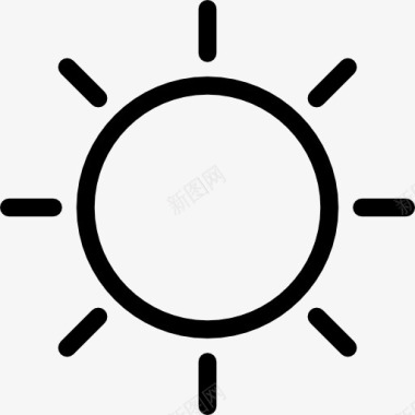 太阳设计亮度接口图标图标