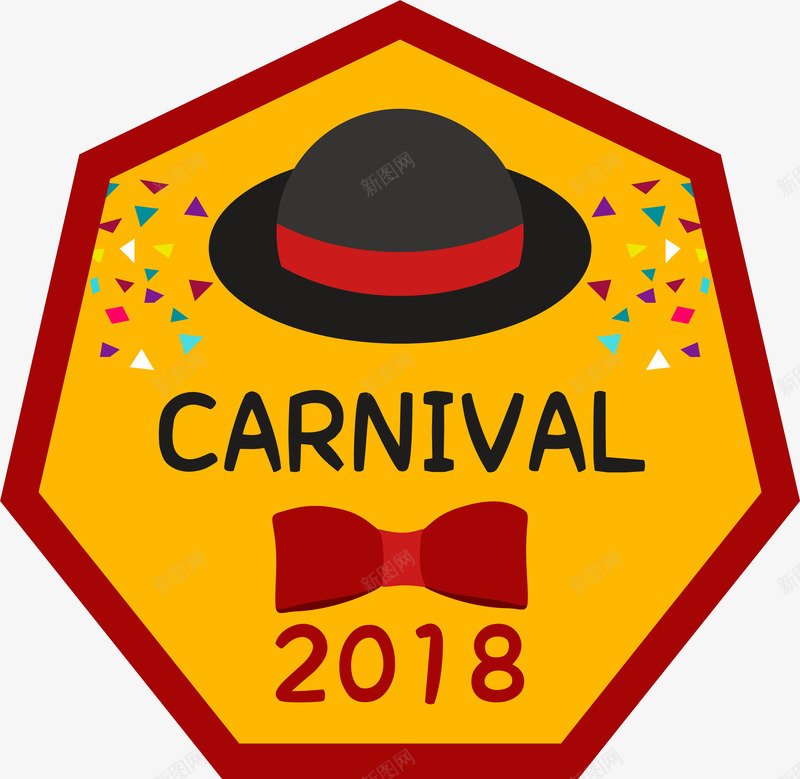新年聚会主题标签贴纸png免抠素材_88icon https://88icon.com 庆祝 新年 标签 矢量图案 聚会主题 贴纸 领结