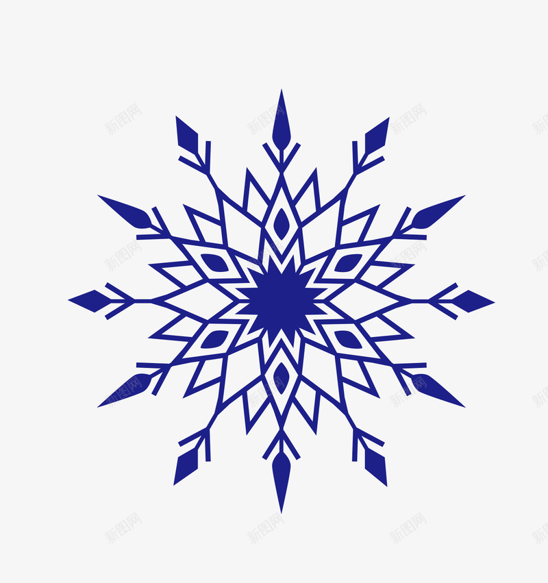 精美卡通蓝色雪花png免抠素材_88icon https://88icon.com 简图 简笔画 精美雪花 美丽的 蓝色雪花 雪花