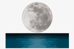 月亮河流矢量图素材