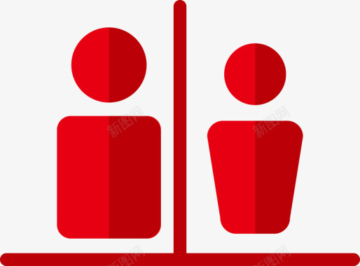 价钱牌红色厕所图标图标