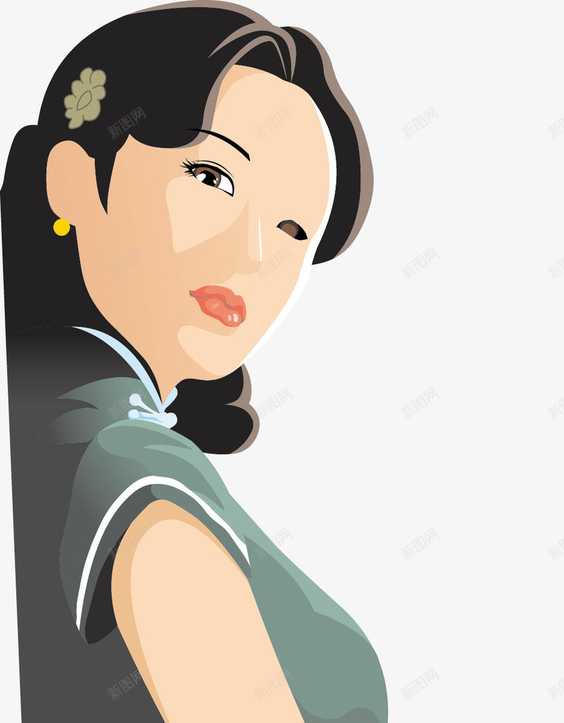 穿旗袍的女人png免抠素材_88icon https://88icon.com 传统 古典 旗袍 旗袍女 旗袍模特 旗袍矢量图 旗袍设计 穿旗袍的女人