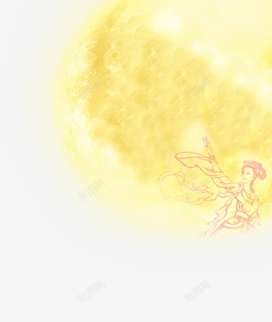 中秋月亮png免抠素材_88icon https://88icon.com 中秋 奔月 嫦娥 月亮