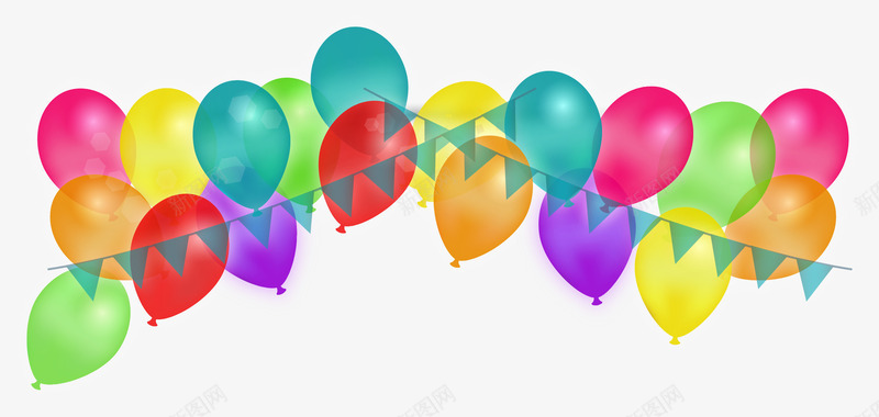 手绘彩色气球和彩带png免抠素材_88icon https://88icon.com 庆祝 彩带 彩色 手绘 气球 派对 装饰