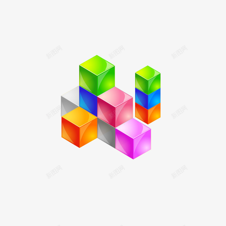 彩色小方块png免抠素材_88icon https://88icon.com 卡通 彩色 彩色方块 方块 正方体 玩具