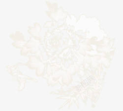 中国风黄色牡丹纹理装饰素材