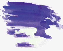 紫色涂鸦笔刷矢量图素材