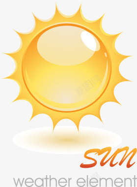 网站服务器网站立体太阳装饰小图标图标