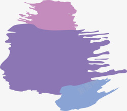 紫色水彩涂鸦矢量图素材