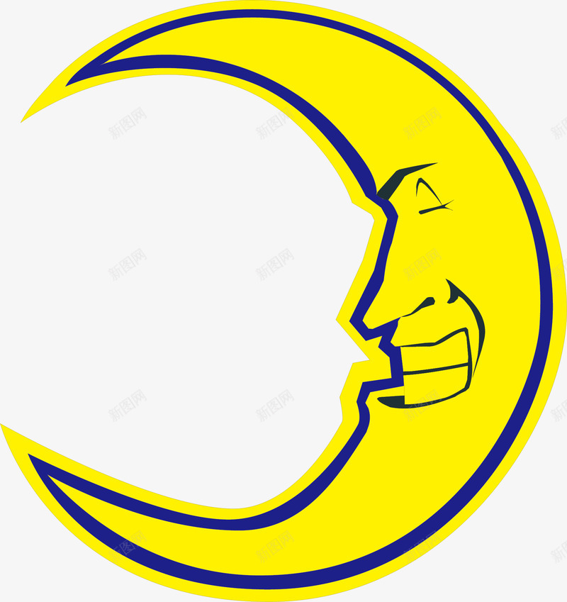 咬牙的月亮png免抠素材_88icon https://88icon.com 咬牙 扁平化 扁平化月亮 扁平化月亮透明 扁平化月光 手绘 透明月光