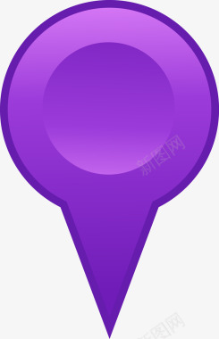 紫色定位标志图图标图标