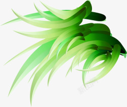 创意水草手绘创意绿色的植物效果水草高清图片
