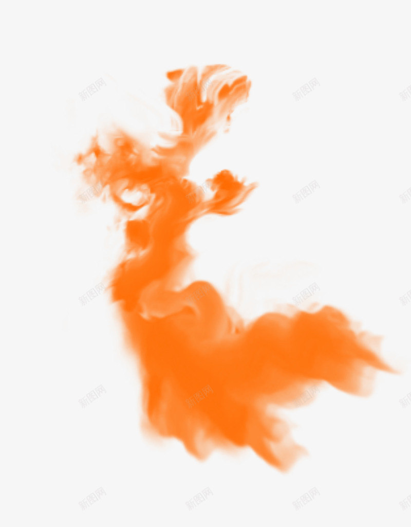 橙色烟雾png免抠素材_88icon https://88icon.com 火焰 火花 火苗 烟雾