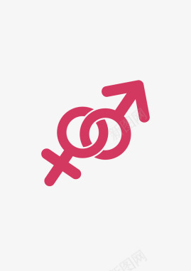 卡通粉色性别符号图标图标