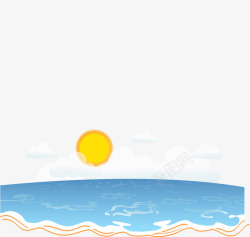 世界海洋日升起的太阳素材