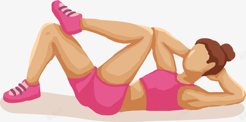 正在做瑜伽的女人png免抠素材_88icon https://88icon.com 健身 抬腿运动 水彩 瑜伽 美丽女人 锻炼
