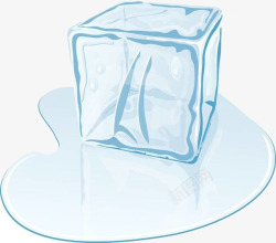 冰块融化插画素材