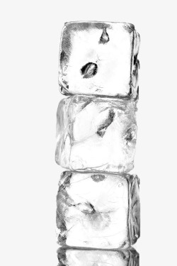 白色小方块透明冰块高清图片