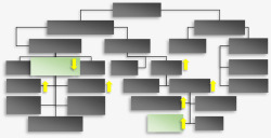 线条方块结构流程图素材