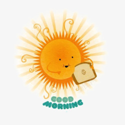 早上的太阳卡通太阳高清图片